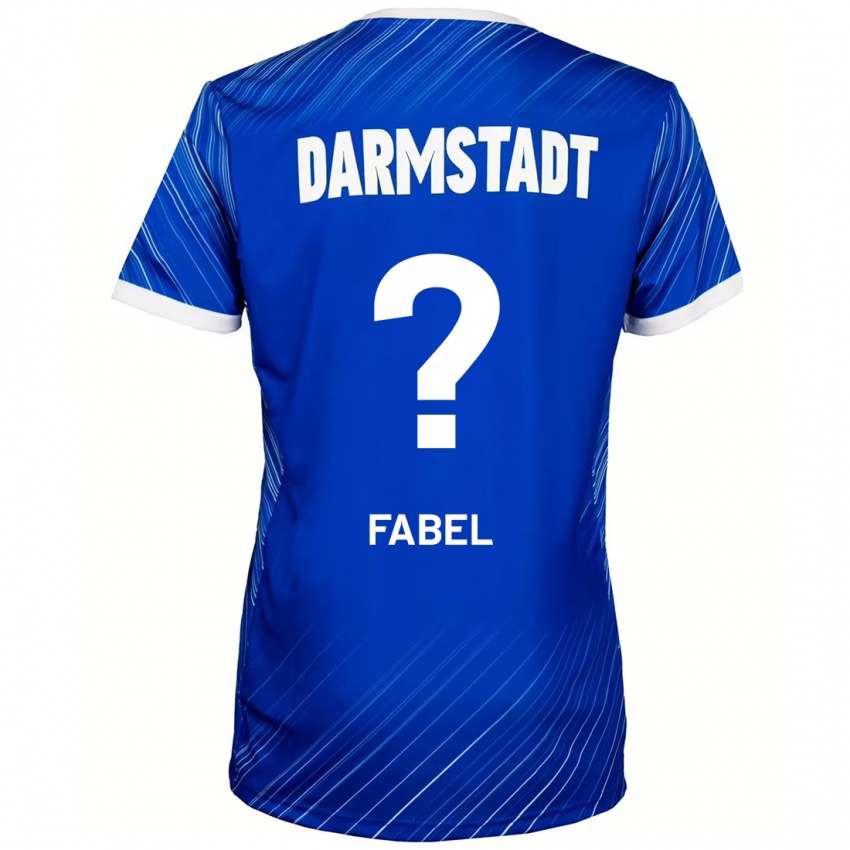 Női Lukas Fabel #0 Kék Fehér Hazai Jersey 2024/25 Mez Póló Ing