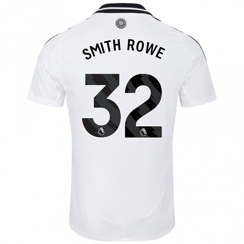 Női Emile Smith Rowe #32 Fehér Hazai Jersey 2024/25 Mez Póló Ing