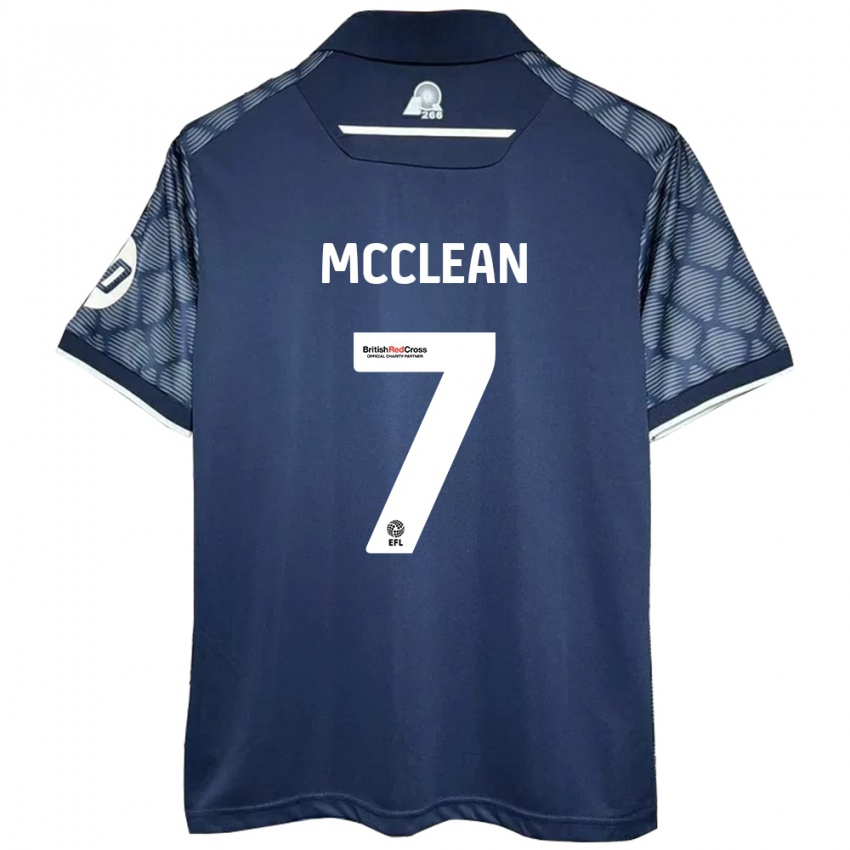 Női James Mcclean #7 Fekete Idegenbeli Jersey 2024/25 Mez Póló Ing