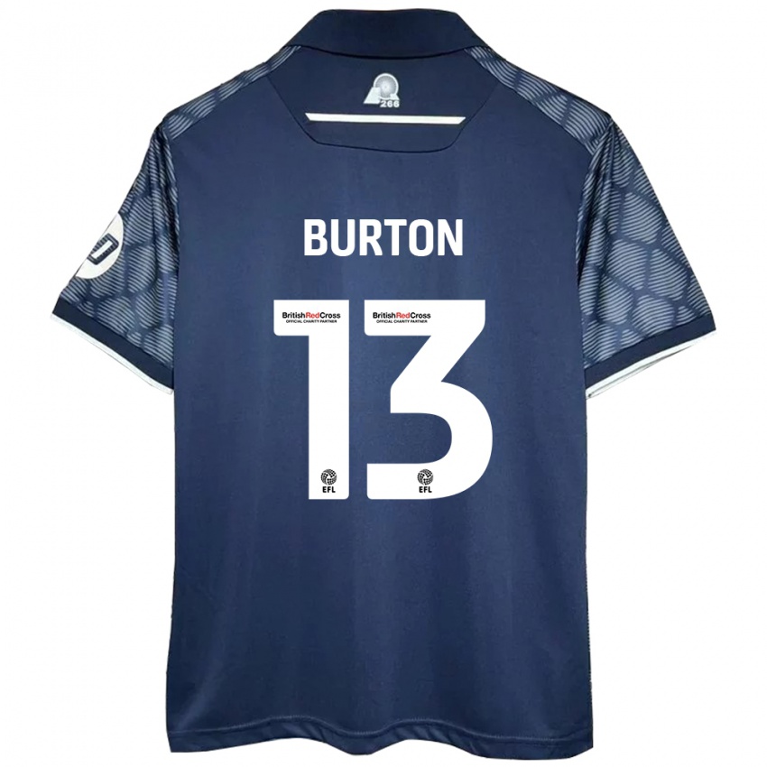 Női Callum Burton #13 Fekete Idegenbeli Jersey 2024/25 Mez Póló Ing