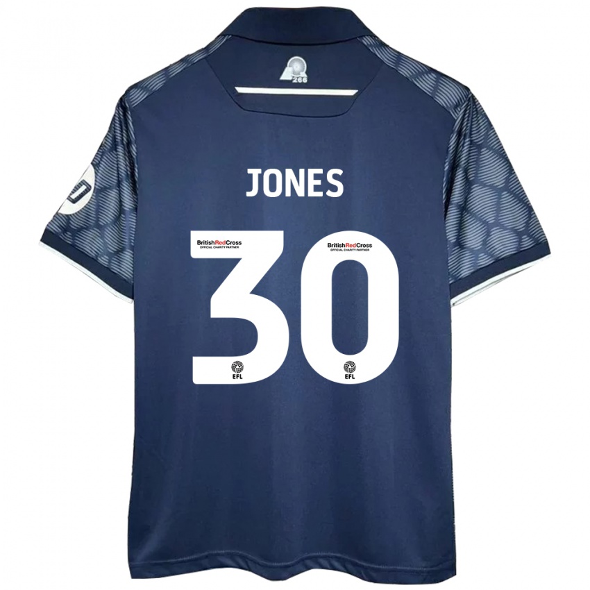 Női James Jones #30 Fekete Idegenbeli Jersey 2024/25 Mez Póló Ing