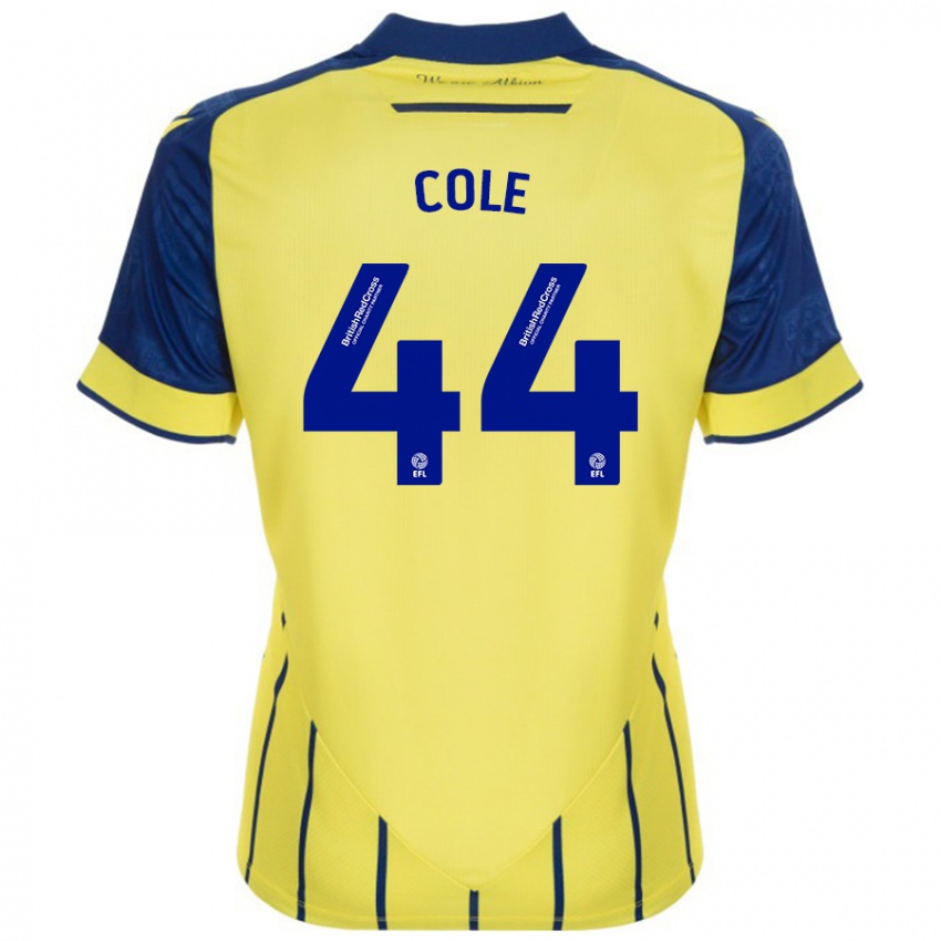 Női Devante Cole #44 Sárga Kék Idegenbeli Jersey 2024/25 Mez Póló Ing