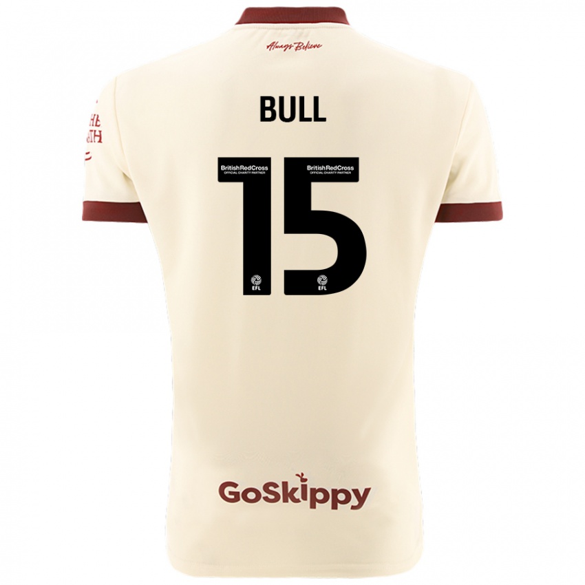 Női Jasmine Bull #15 Krém Fehér Idegenbeli Jersey 2024/25 Mez Póló Ing