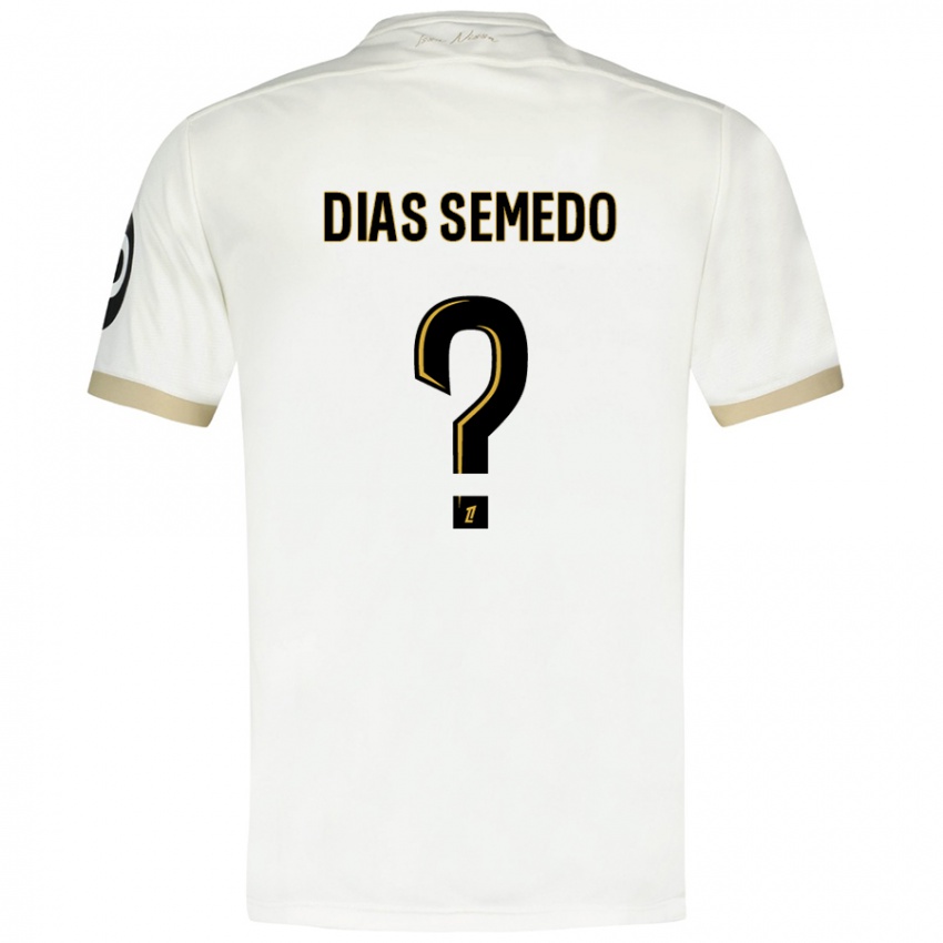 Női Samuel Dias Semedo #0 Fehér Arany Idegenbeli Jersey 2024/25 Mez Póló Ing