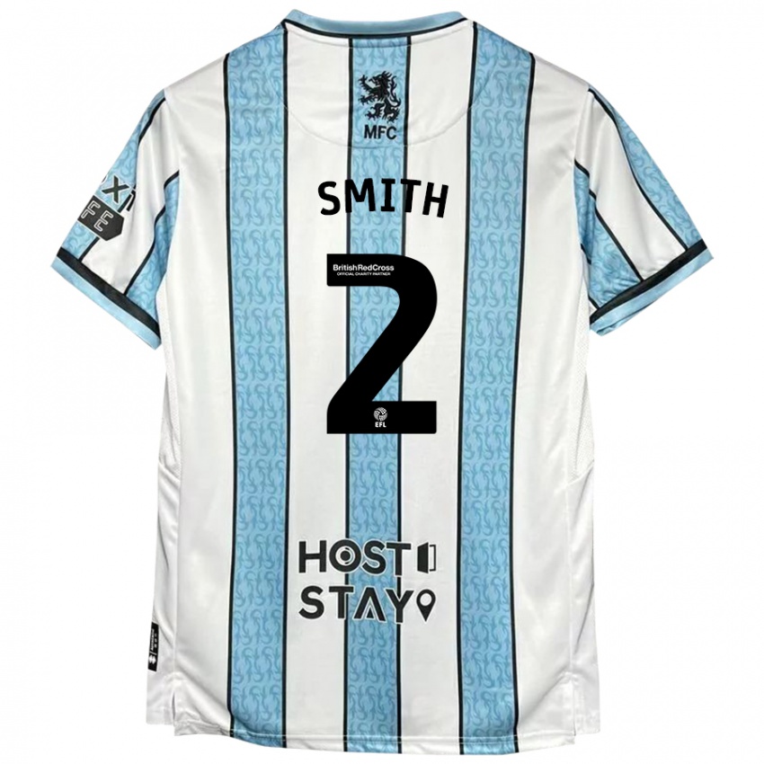 Női Tommy Smith #2 Fehér Kék Idegenbeli Jersey 2024/25 Mez Póló Ing