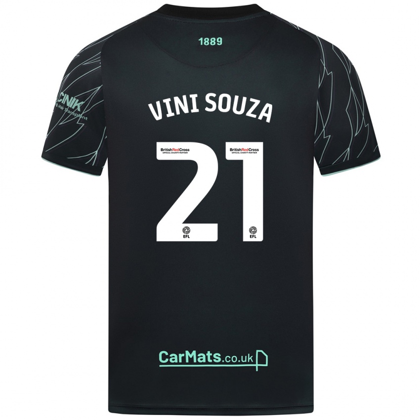 Női Vini Souza #21 Fekete Zöld Idegenbeli Jersey 2024/25 Mez Póló Ing