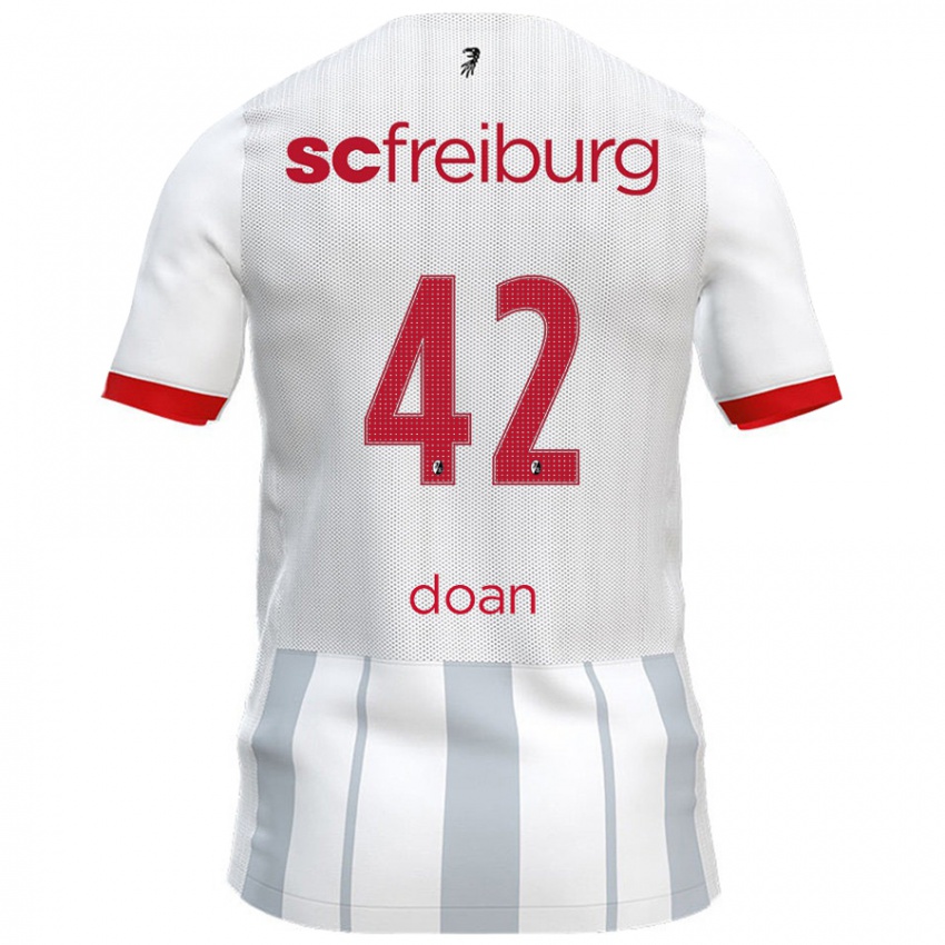 Női Ritsu Doan #42 Fehér Szürke Idegenbeli Jersey 2024/25 Mez Póló Ing