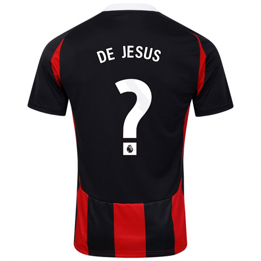 Női Brad De Jesus #0 Fekete Piros Idegenbeli Jersey 2024/25 Mez Póló Ing