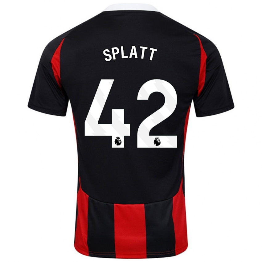 Női Delano Splatt #42 Fekete Piros Idegenbeli Jersey 2024/25 Mez Póló Ing