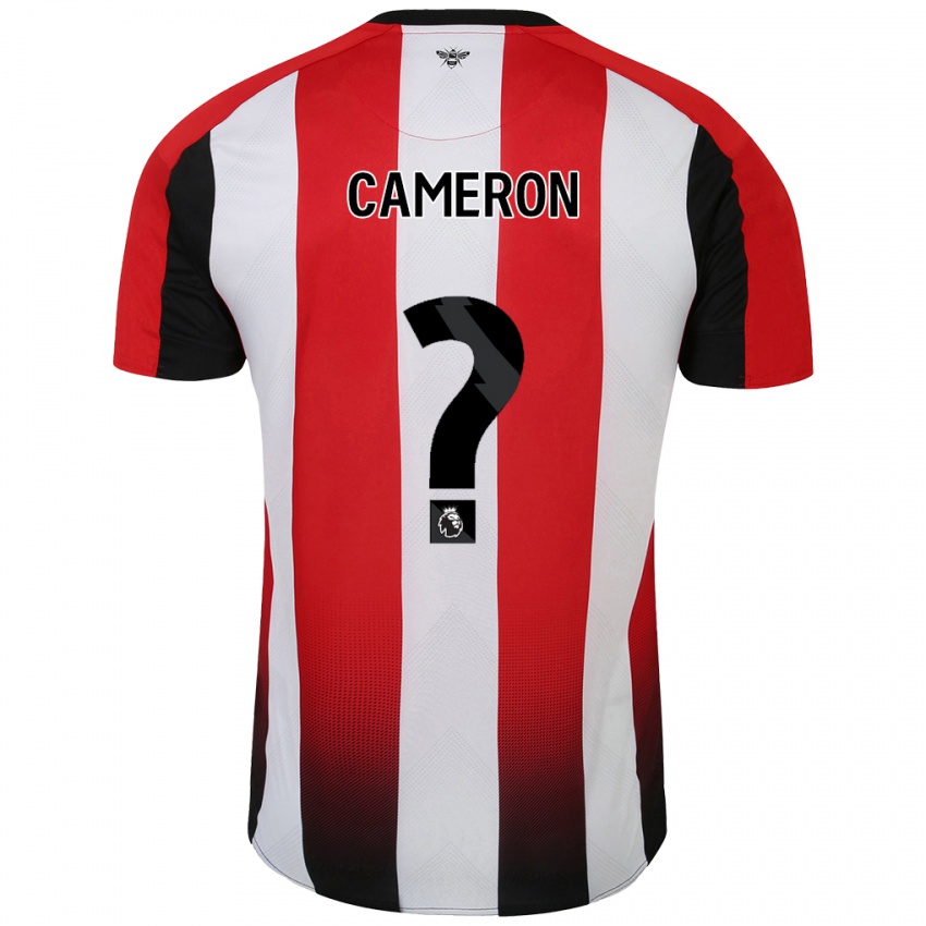 Gyermek Cameron Anderson #0 Piros Fehér Hazai Jersey 2024/25 Mez Póló Ing