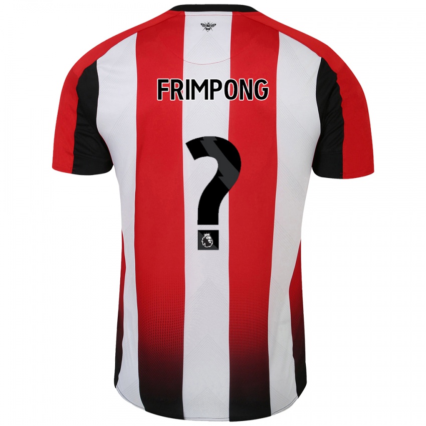 Gyermek Charles Frimpong #0 Piros Fehér Hazai Jersey 2024/25 Mez Póló Ing