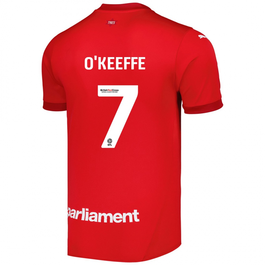 Gyermek Corey O'keeffe #7 Piros Hazai Jersey 2024/25 Mez Póló Ing