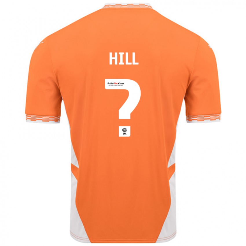 Gyermek Tyler Hill #0 Narancssárga Fehér Hazai Jersey 2024/25 Mez Póló Ing