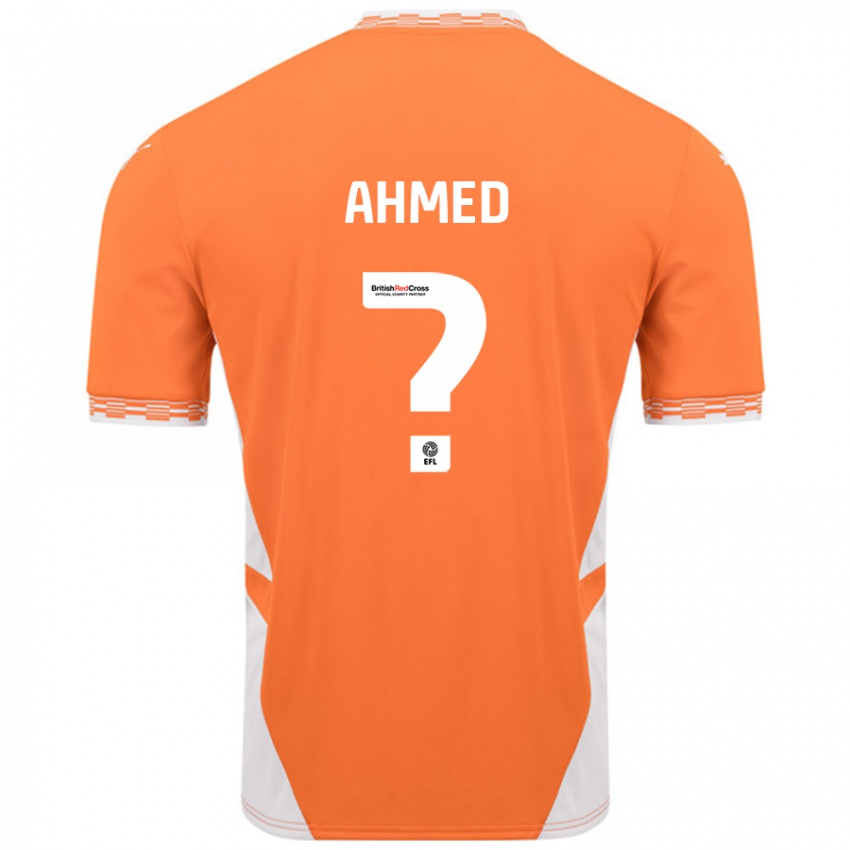 Gyermek Jibran Ahmed #0 Narancssárga Fehér Hazai Jersey 2024/25 Mez Póló Ing