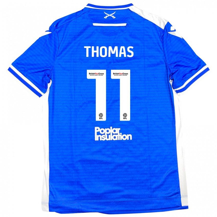 Gyermek Luke Thomas #11 Kék Fehér Hazai Jersey 2024/25 Mez Póló Ing