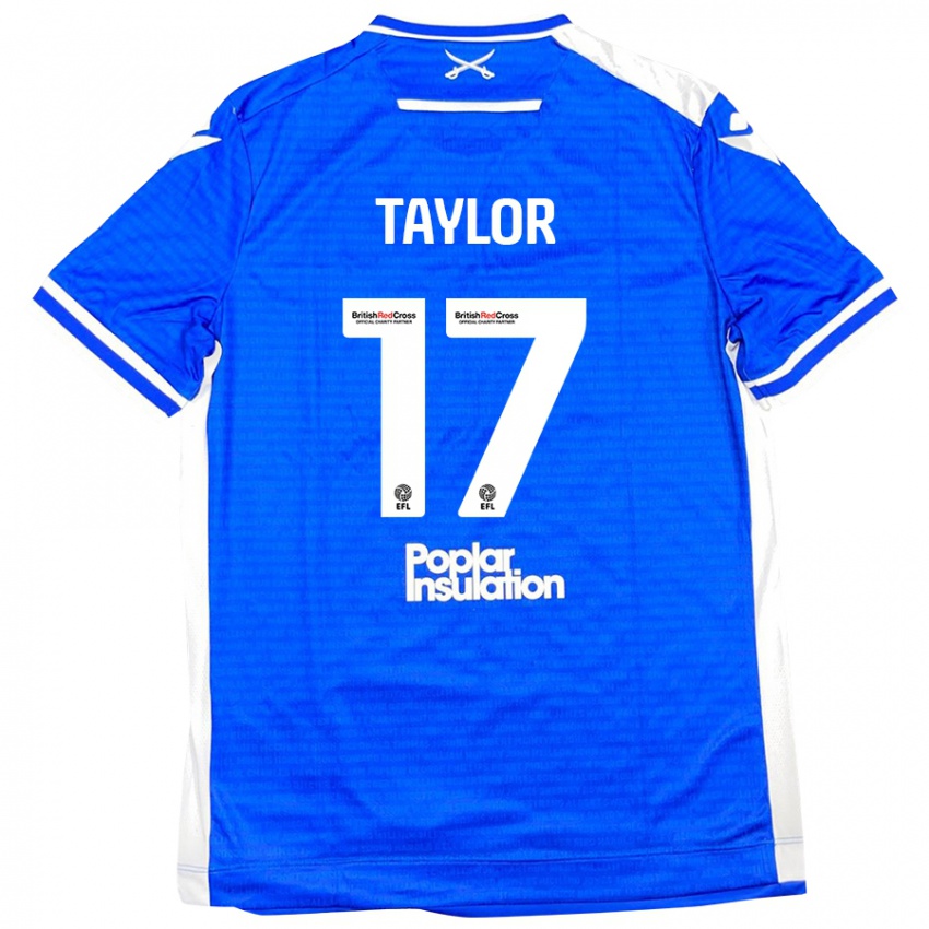 Gyermek Connor Taylor #17 Kék Fehér Hazai Jersey 2024/25 Mez Póló Ing