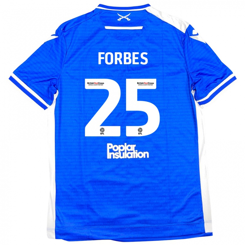 Gyermek Michael Forbes #25 Kék Fehér Hazai Jersey 2024/25 Mez Póló Ing