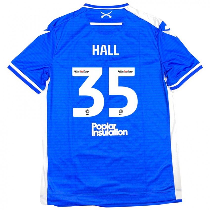 Gyermek Matt Hall #35 Kék Fehér Hazai Jersey 2024/25 Mez Póló Ing