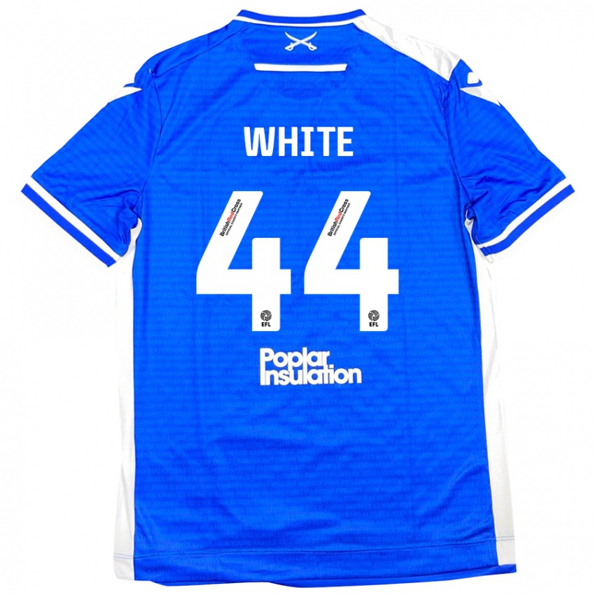 Gyermek Charlie White #44 Kék Fehér Hazai Jersey 2024/25 Mez Póló Ing