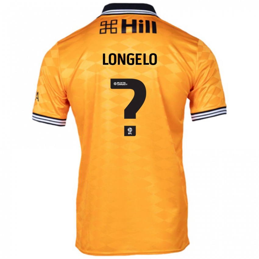 Gyermek Emmanuel Longelo #0 Narancs Hazai Jersey 2024/25 Mez Póló Ing