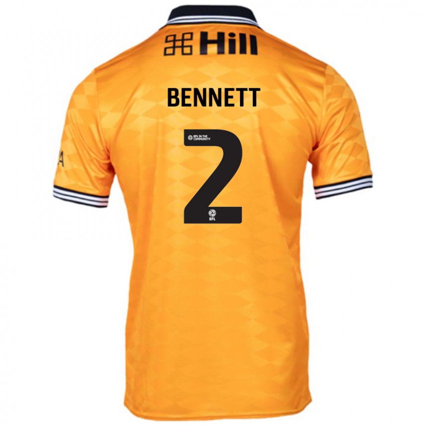 Gyermek Liam Bennett #2 Narancs Hazai Jersey 2024/25 Mez Póló Ing