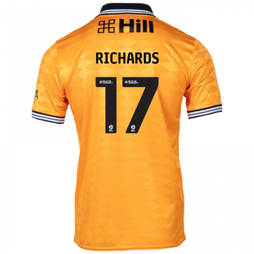 Gyermek Taylor Richards #17 Narancs Hazai Jersey 2024/25 Mez Póló Ing