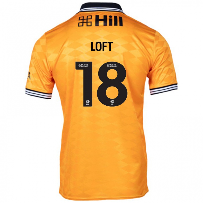 Gyermek Ryan Loft #18 Narancs Hazai Jersey 2024/25 Mez Póló Ing