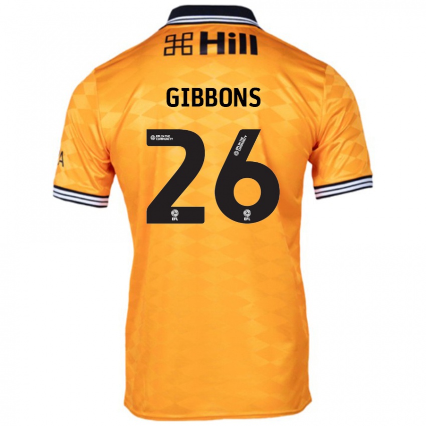 Gyermek James Gibbons #26 Narancs Hazai Jersey 2024/25 Mez Póló Ing