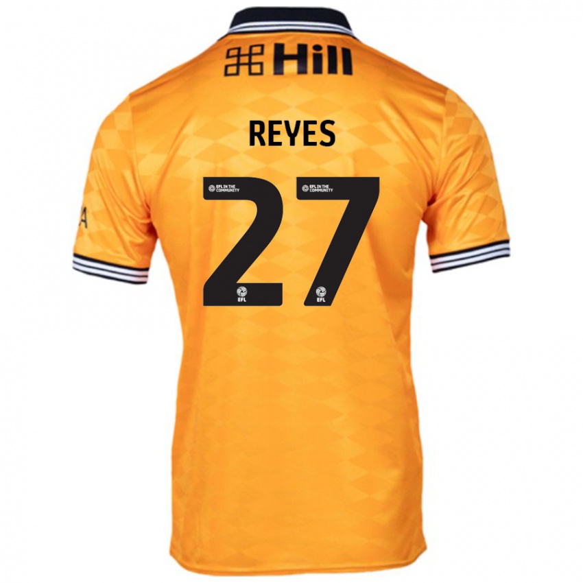 Gyermek Vicente Reyes #27 Narancs Hazai Jersey 2024/25 Mez Póló Ing