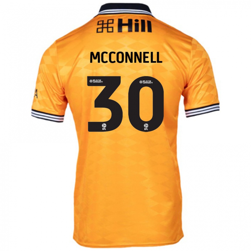 Gyermek Glenn Mcconnell #30 Narancs Hazai Jersey 2024/25 Mez Póló Ing