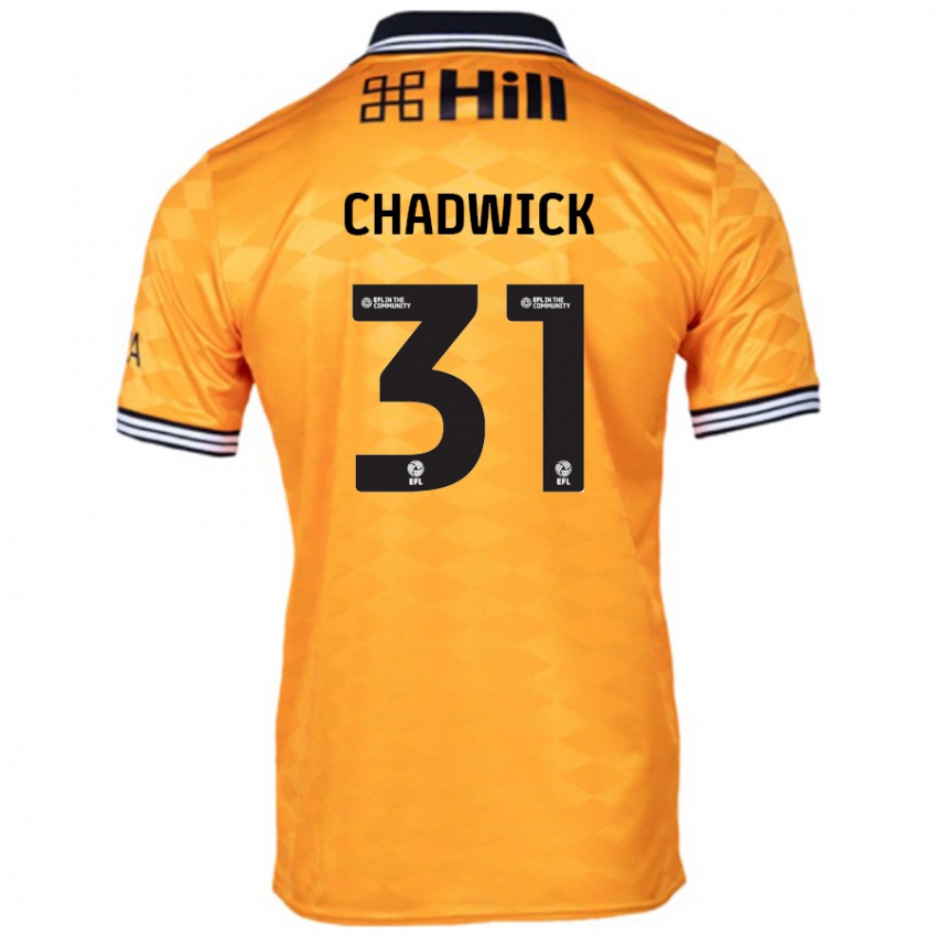 Gyermek Louis Chadwick #31 Narancs Hazai Jersey 2024/25 Mez Póló Ing