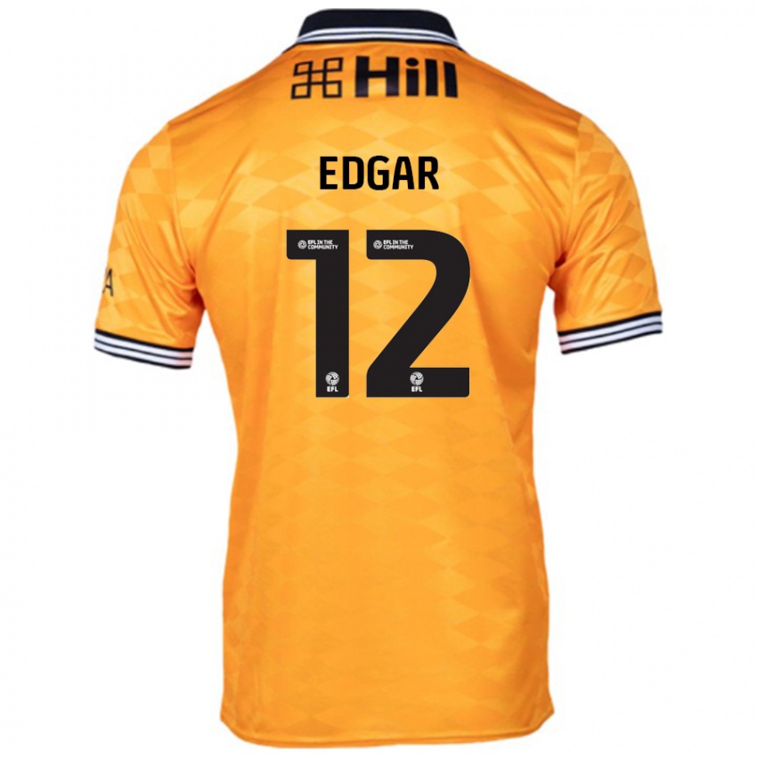 Gyermek Sammy Edgar #12 Narancs Hazai Jersey 2024/25 Mez Póló Ing