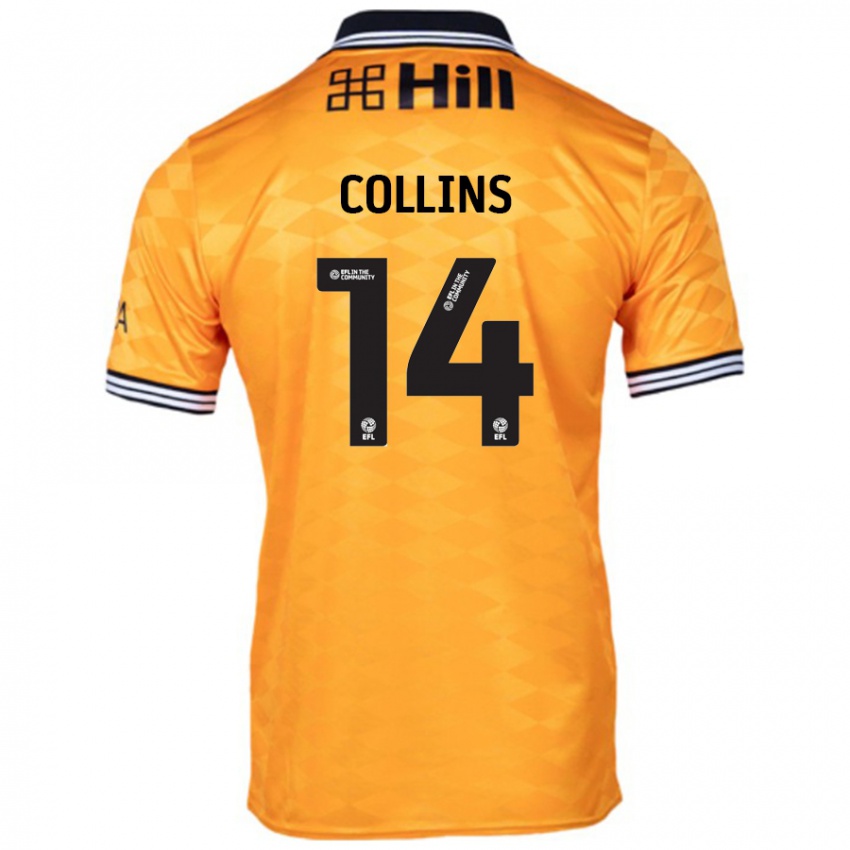 Gyermek Natasha Collins #14 Narancs Hazai Jersey 2024/25 Mez Póló Ing