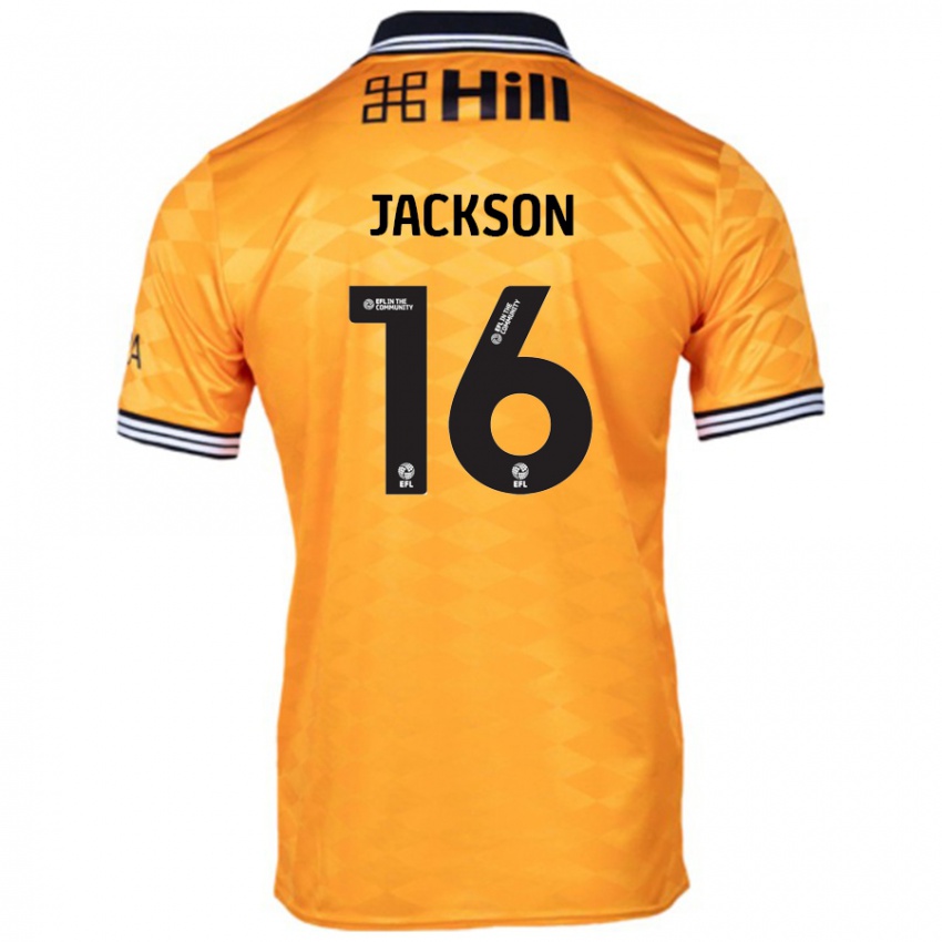 Gyermek Abbie Jackson #16 Narancs Hazai Jersey 2024/25 Mez Póló Ing