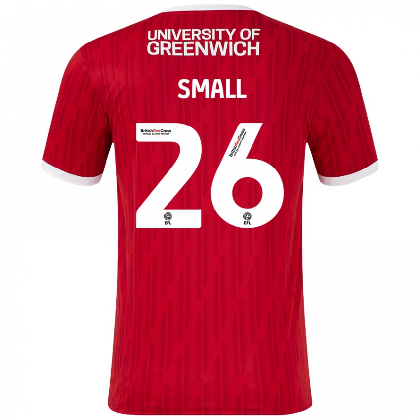 Gyermek Thierry Small #26 Piros Fehér Hazai Jersey 2024/25 Mez Póló Ing