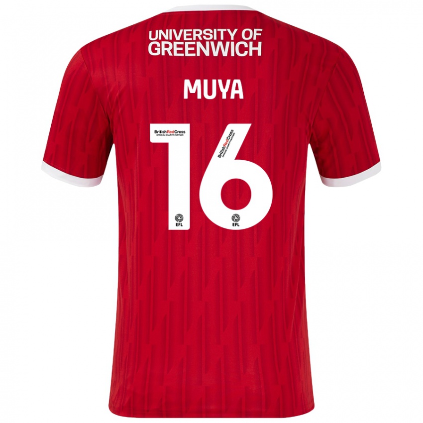 Gyermek Karin Muya #16 Piros Fehér Hazai Jersey 2024/25 Mez Póló Ing