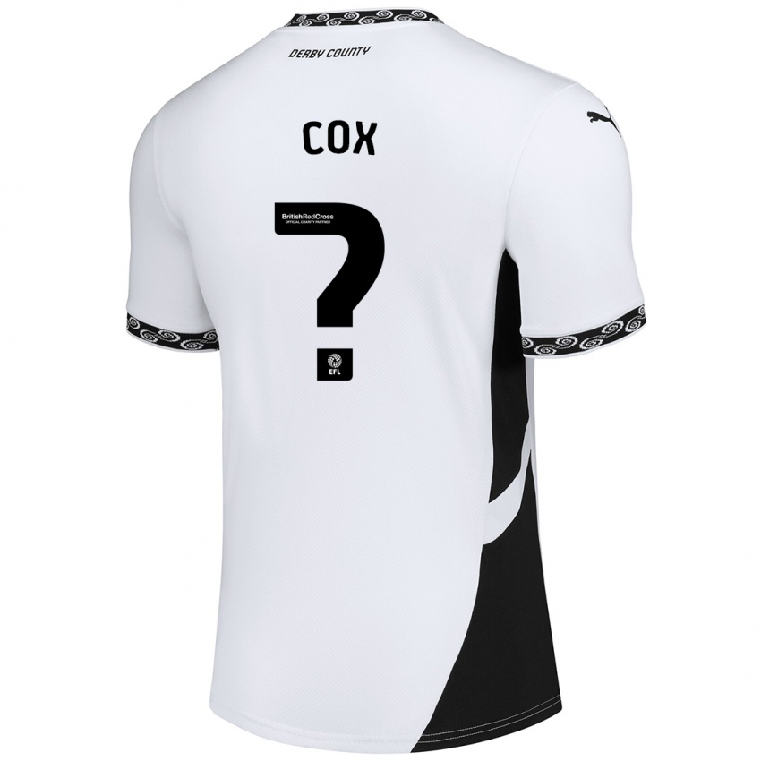 Gyermek Daniel Cox #0 Fehér Fekete Hazai Jersey 2024/25 Mez Póló Ing