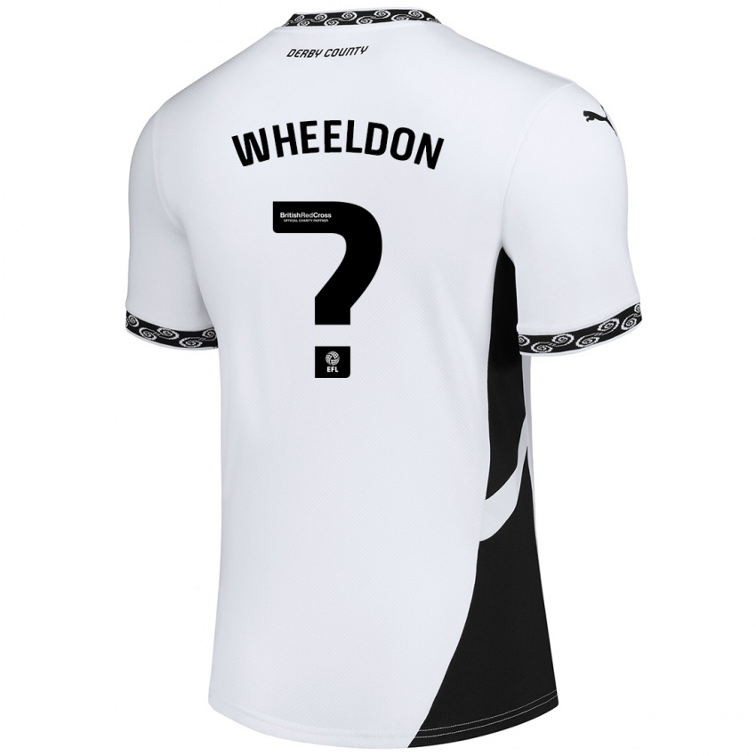 Gyermek Lennon Wheeldon #0 Fehér Fekete Hazai Jersey 2024/25 Mez Póló Ing