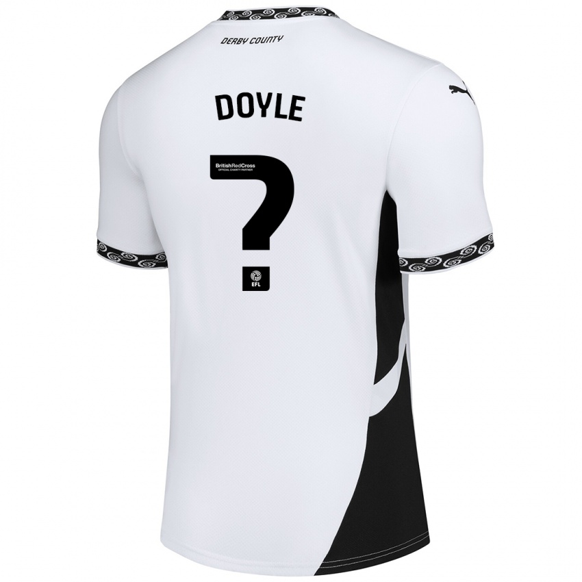 Gyermek Aj Doyle #0 Fehér Fekete Hazai Jersey 2024/25 Mez Póló Ing