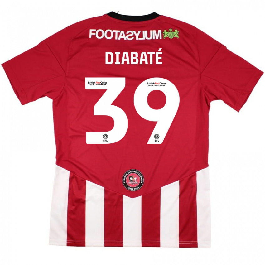 Gyermek Cheick Diabaté #39 Piros Fehér Hazai Jersey 2024/25 Mez Póló Ing