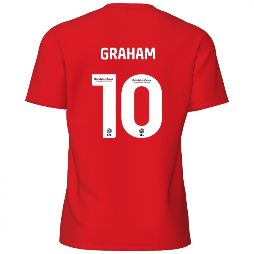 Gyermek Jordan Graham #10 Piros Hazai Jersey 2024/25 Mez Póló Ing