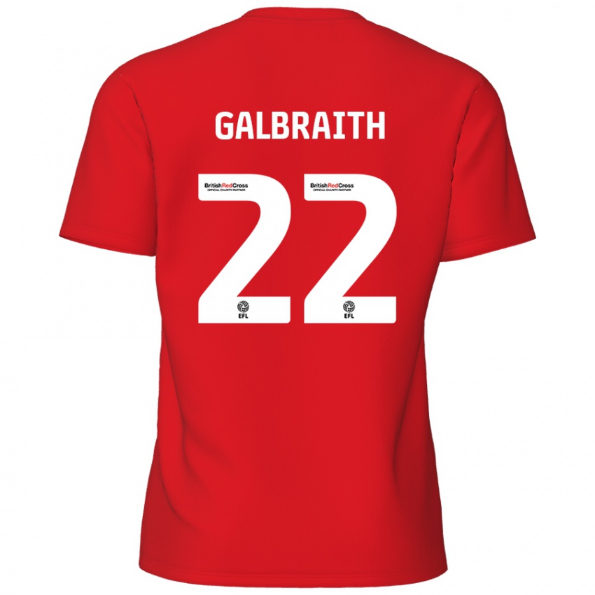 Gyermek Ethan Galbraith #22 Piros Hazai Jersey 2024/25 Mez Póló Ing