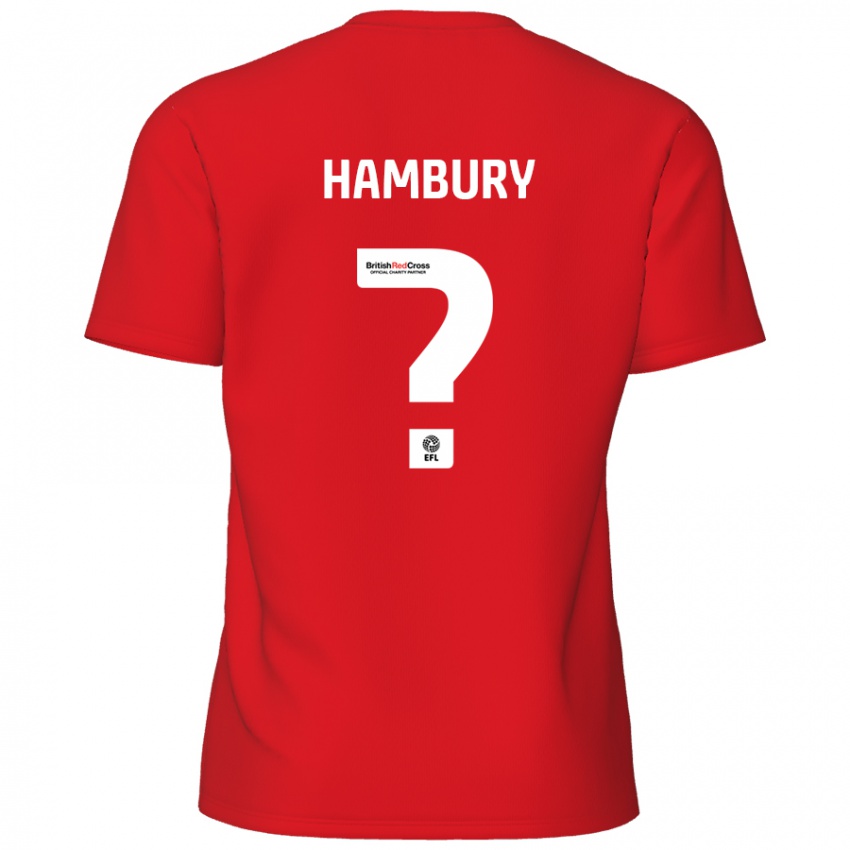 Gyermek Zack Hambury #0 Piros Hazai Jersey 2024/25 Mez Póló Ing