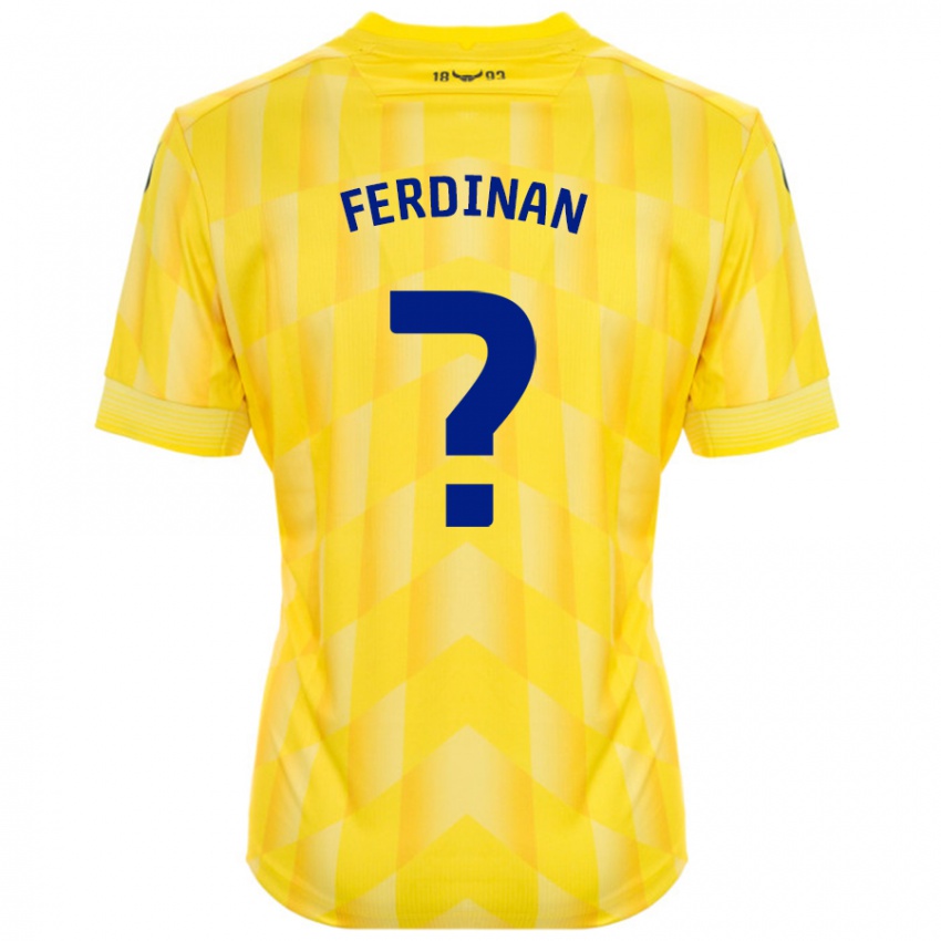 Gyermek Marselino Ferdinan #0 Sárga Hazai Jersey 2024/25 Mez Póló Ing