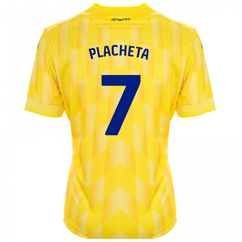 Gyermek Przemyslaw Placheta #7 Sárga Hazai Jersey 2024/25 Mez Póló Ing