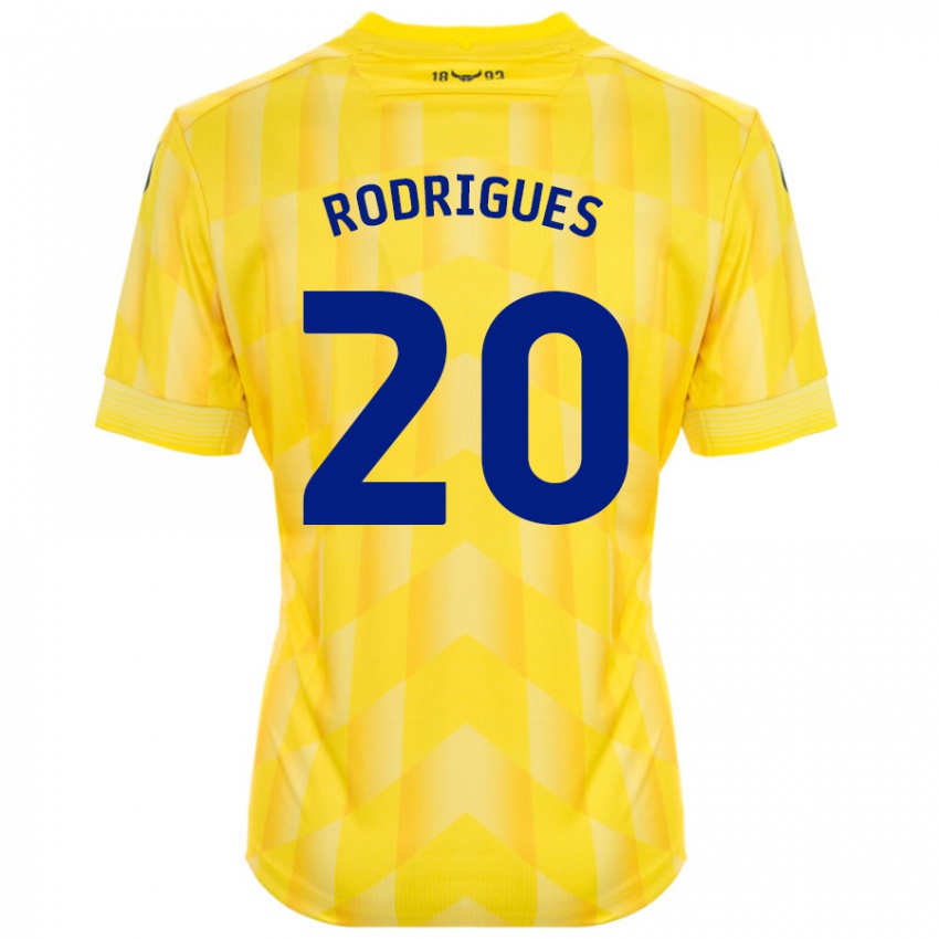 Gyermek Rúben Rodrigues #20 Sárga Hazai Jersey 2024/25 Mez Póló Ing