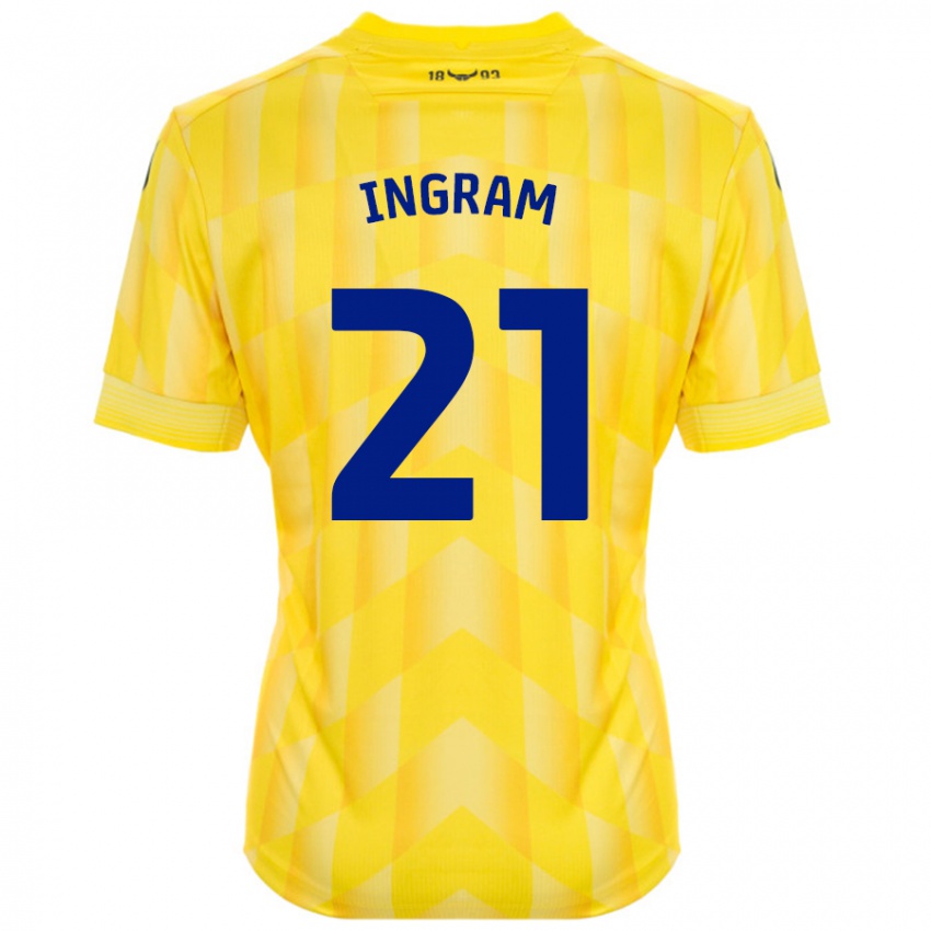 Gyermek Matt Ingram #21 Sárga Hazai Jersey 2024/25 Mez Póló Ing