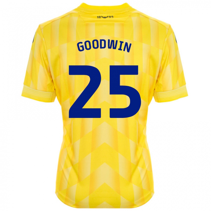 Gyermek Will Goodwin #25 Sárga Hazai Jersey 2024/25 Mez Póló Ing