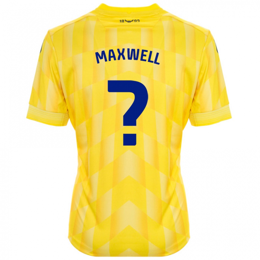 Gyermek Rashane Maxwell #0 Sárga Hazai Jersey 2024/25 Mez Póló Ing