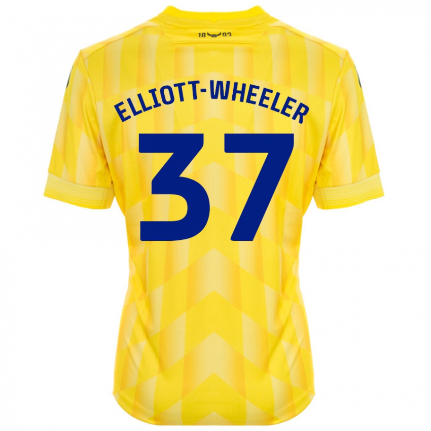 Gyermek Aidan Elliott-Wheeler #37 Sárga Hazai Jersey 2024/25 Mez Póló Ing